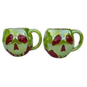 Disney Villains Snow White Poison Apple Mug Set (2) Halloween *NEW* Lot Coffee